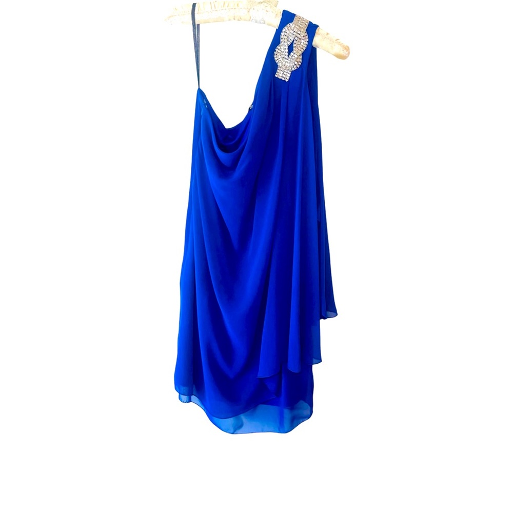 Royal Blue One Shoulder Evening Gown/Cocktail Dress, Size 10